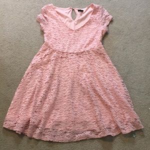 Pink lace dress